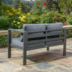 Ensemble de 4 sièges de conversation d'extérieur en aluminium Lakeview