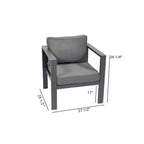 Ensemble de 4 sièges de conversation d'extérieur en aluminium Lakeview