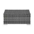 Ensemble de meubles de jardin Landon 4 pièces en osier avec coussins