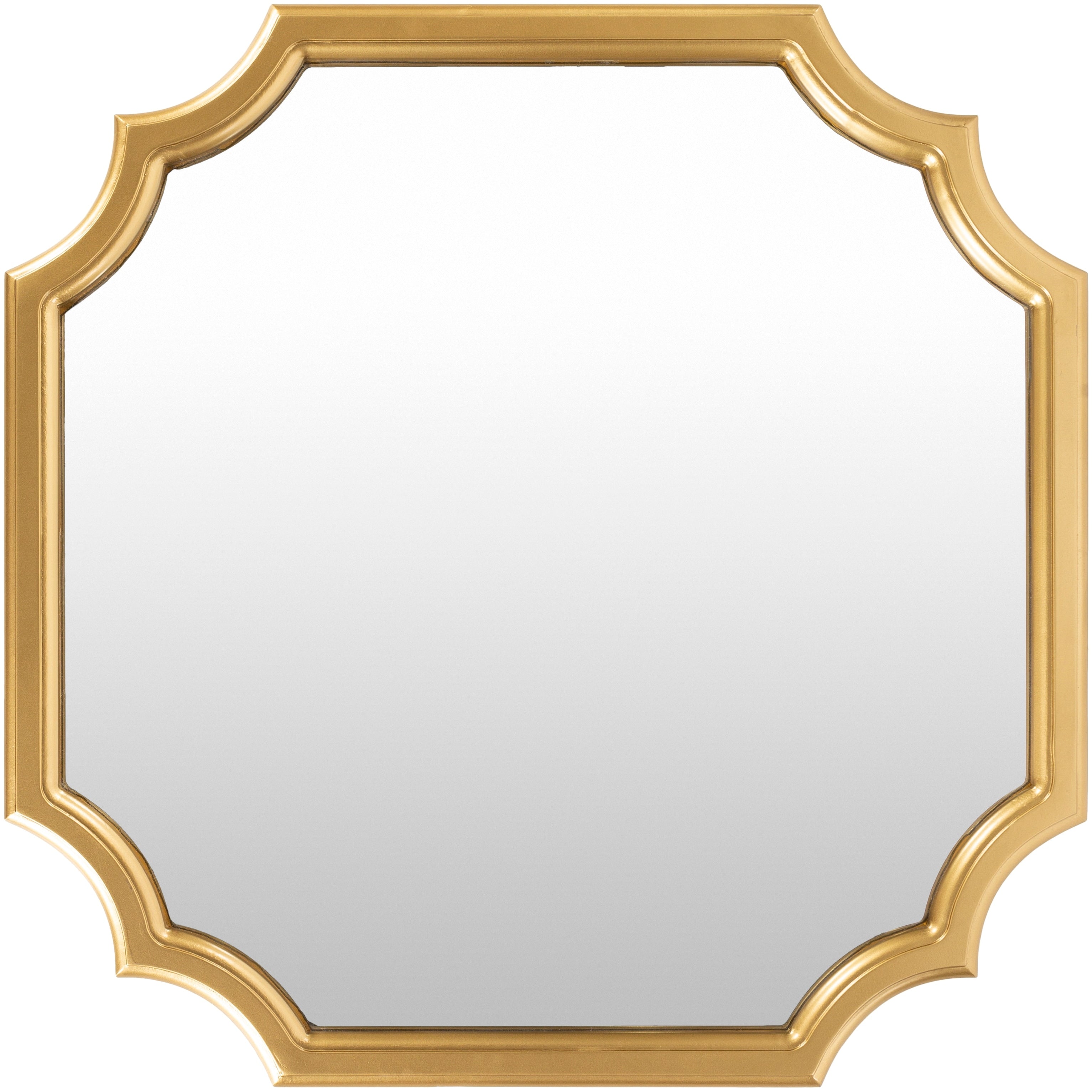 Miroir mural festonné doré Livabliss Lannie - 24H x 24L