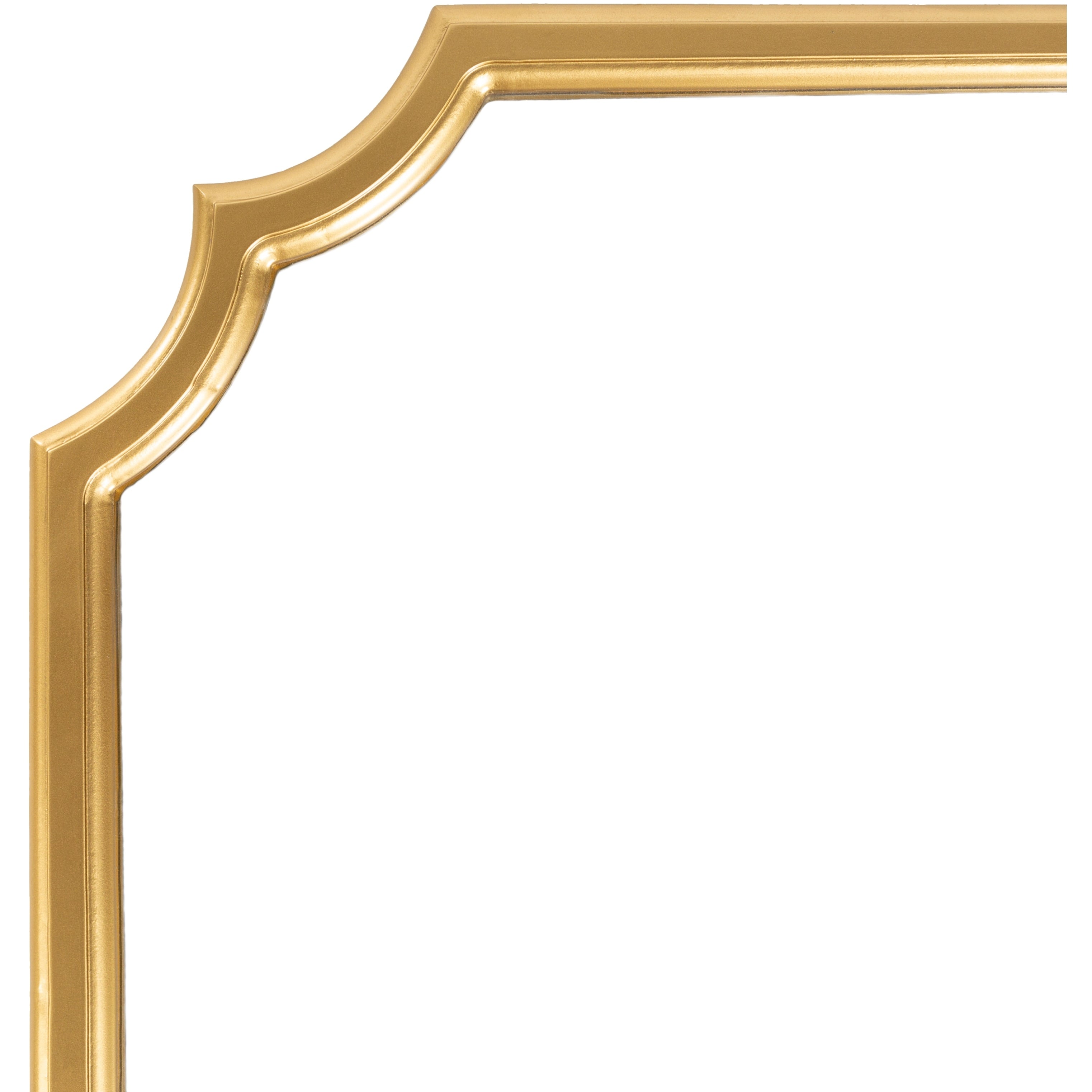 Miroir mural festonné doré Livabliss Lannie - 24H x 24L
