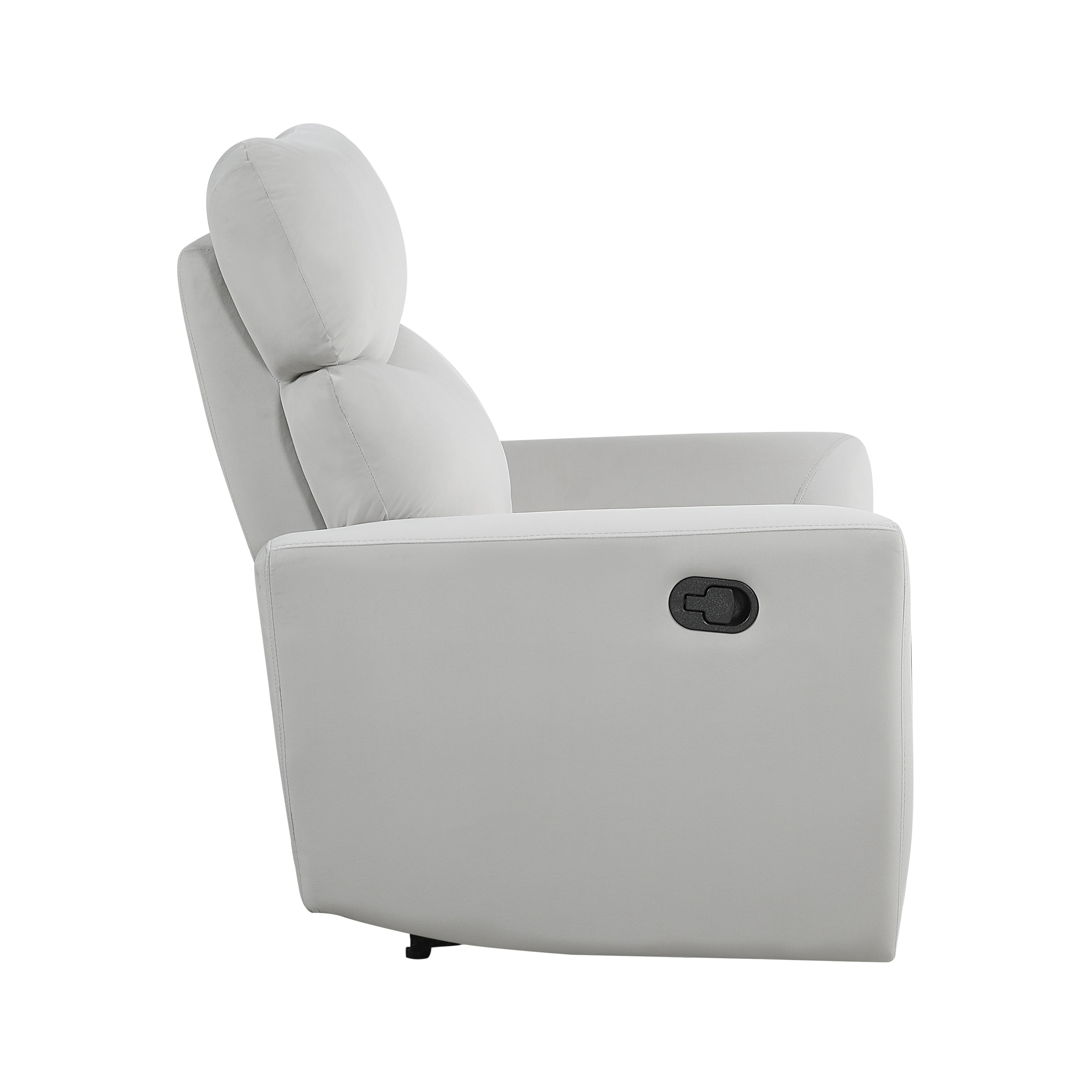 Fauteuil inclinable manuel en velours Lantham