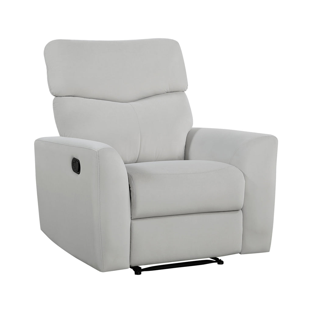 Fauteuil inclinable manuel en velours Lantham