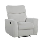 Fauteuil inclinable manuel en velours Lantham