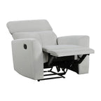 Fauteuil inclinable manuel en velours Lantham