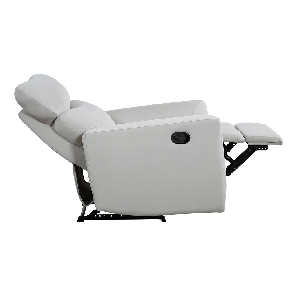 Fauteuil inclinable manuel en velours Lantham