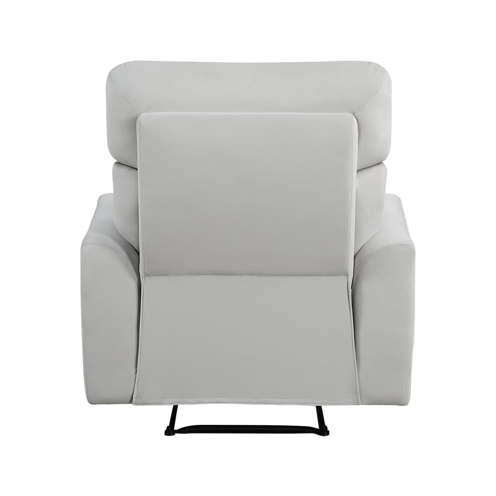 Fauteuil inclinable manuel en velours Lantham