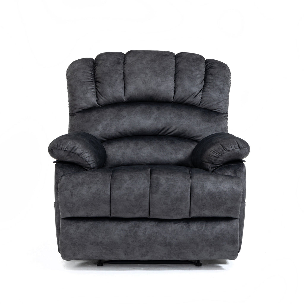 Grand fauteuil inclinable manuel en tissu pour salon