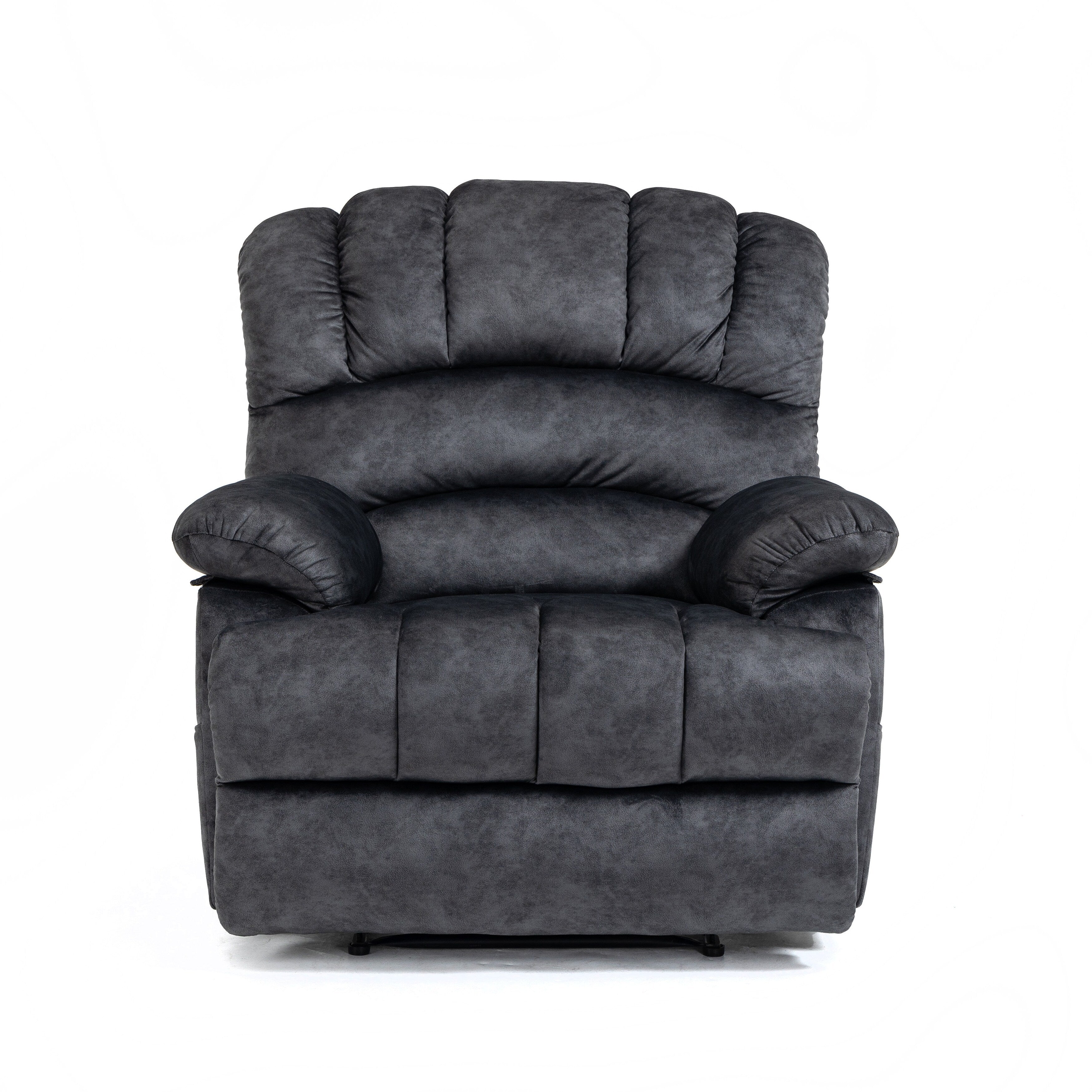 Grand fauteuil inclinable manuel en tissu pour salon