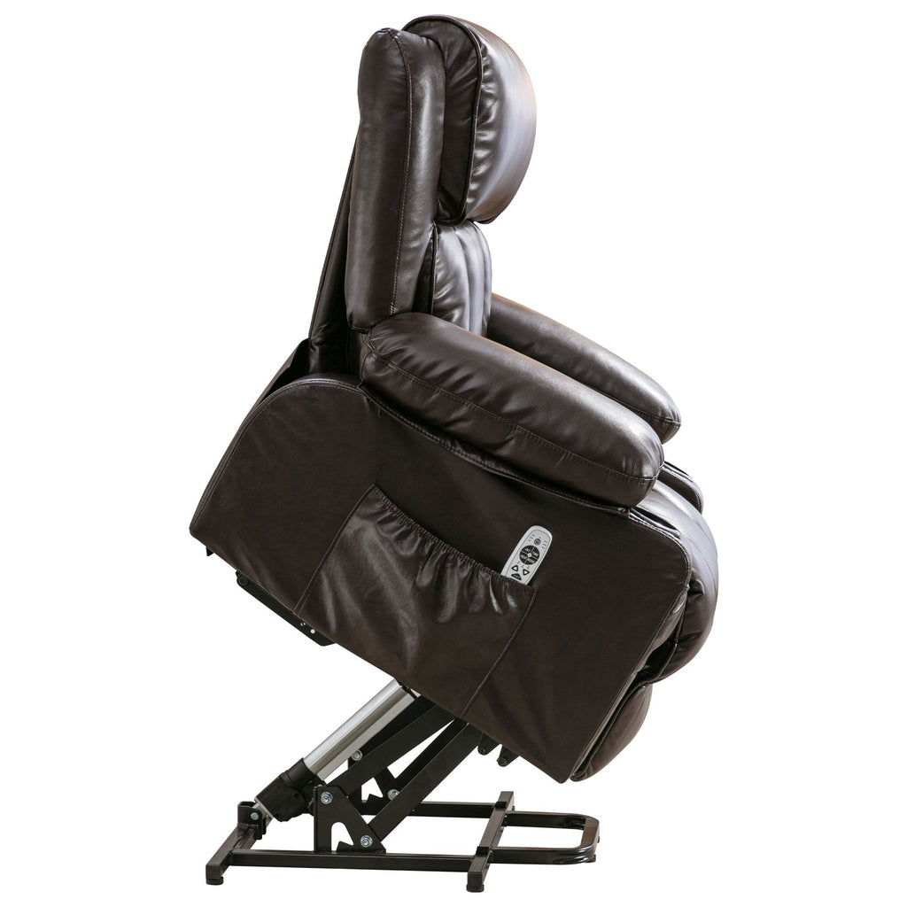 Fauteuil de massage électrique de grande taille pour personnes âgées, avec fonctions de chauffage et de vibration, cuir PU, port USB, réglable