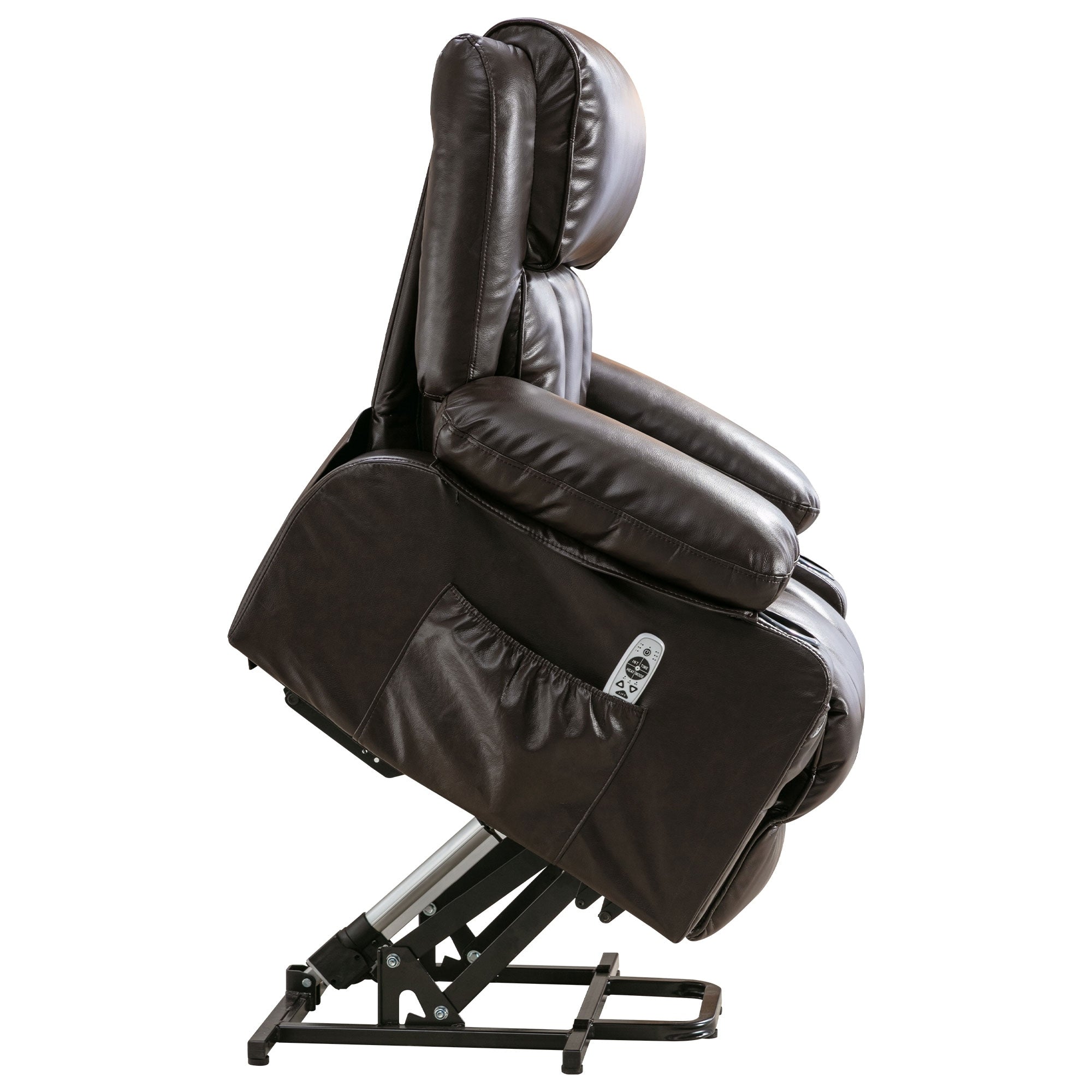 Fauteuil de massage électrique de grande taille pour personnes âgées, avec fonctions de chauffage et de vibration, cuir PU, port USB, réglable