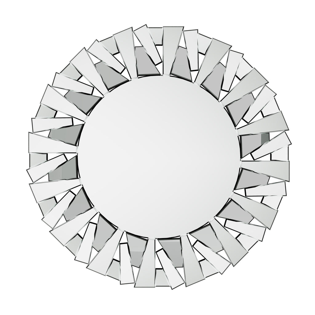 Grands miroirs décoratifs ronds, miroirs muraux en verre artistique, miroirs d'appoint - 32 po L x 32 po H