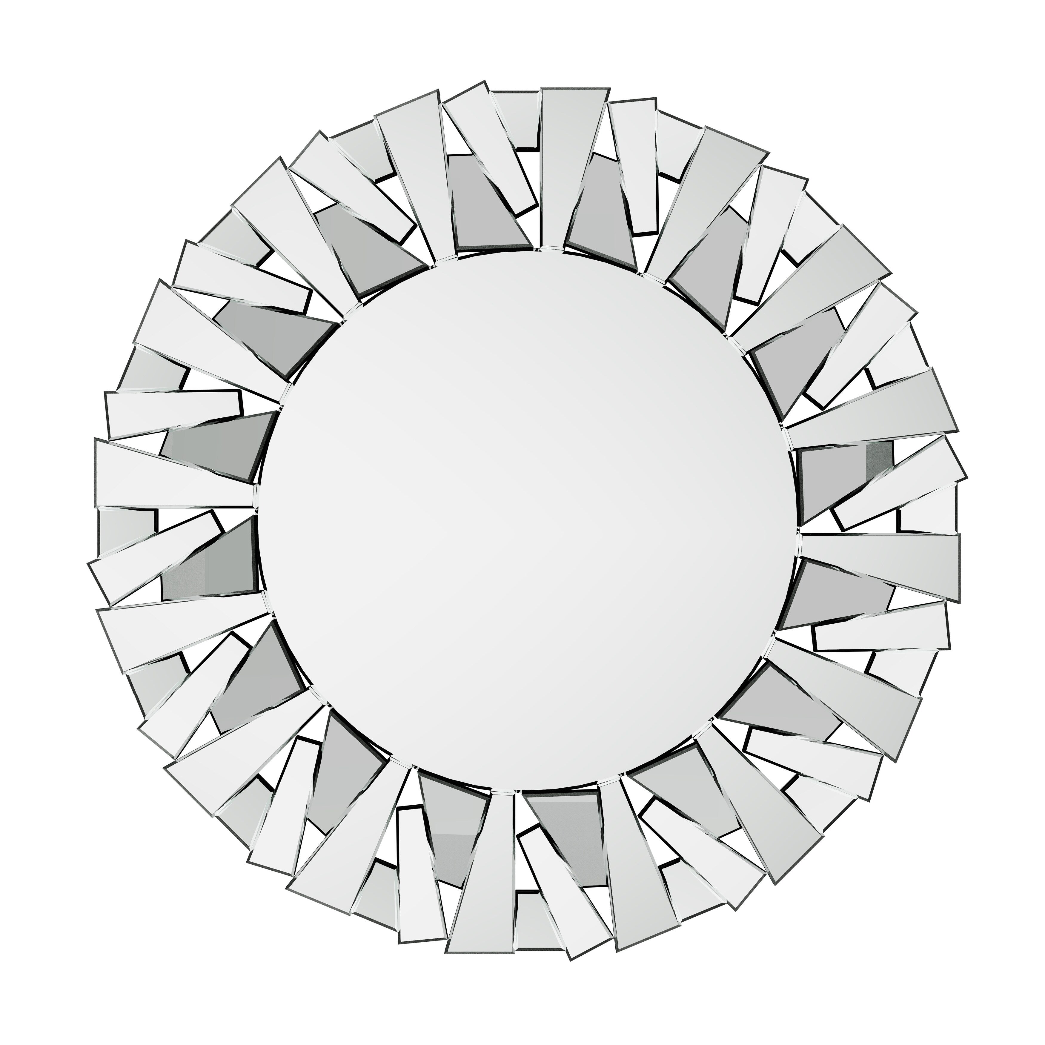 Grands miroirs décoratifs ronds, miroirs muraux en verre artistique, miroirs d'appoint - 32 po L x 32 po H