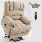 Fauteuil inclinable électrique à deux moteurs de grande taille avec massage en 8 points, chauffage lombaire, ports USB et poches latérales