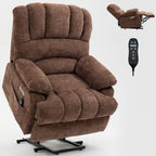 Fauteuil inclinable électrique à deux moteurs de grande taille avec massage en 8 points, chauffage lombaire, ports USB et poches latérales