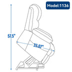 Fauteuil inclinable électrique à deux moteurs de grande taille avec massage en 8 points, chauffage lombaire, ports USB et poches latérales