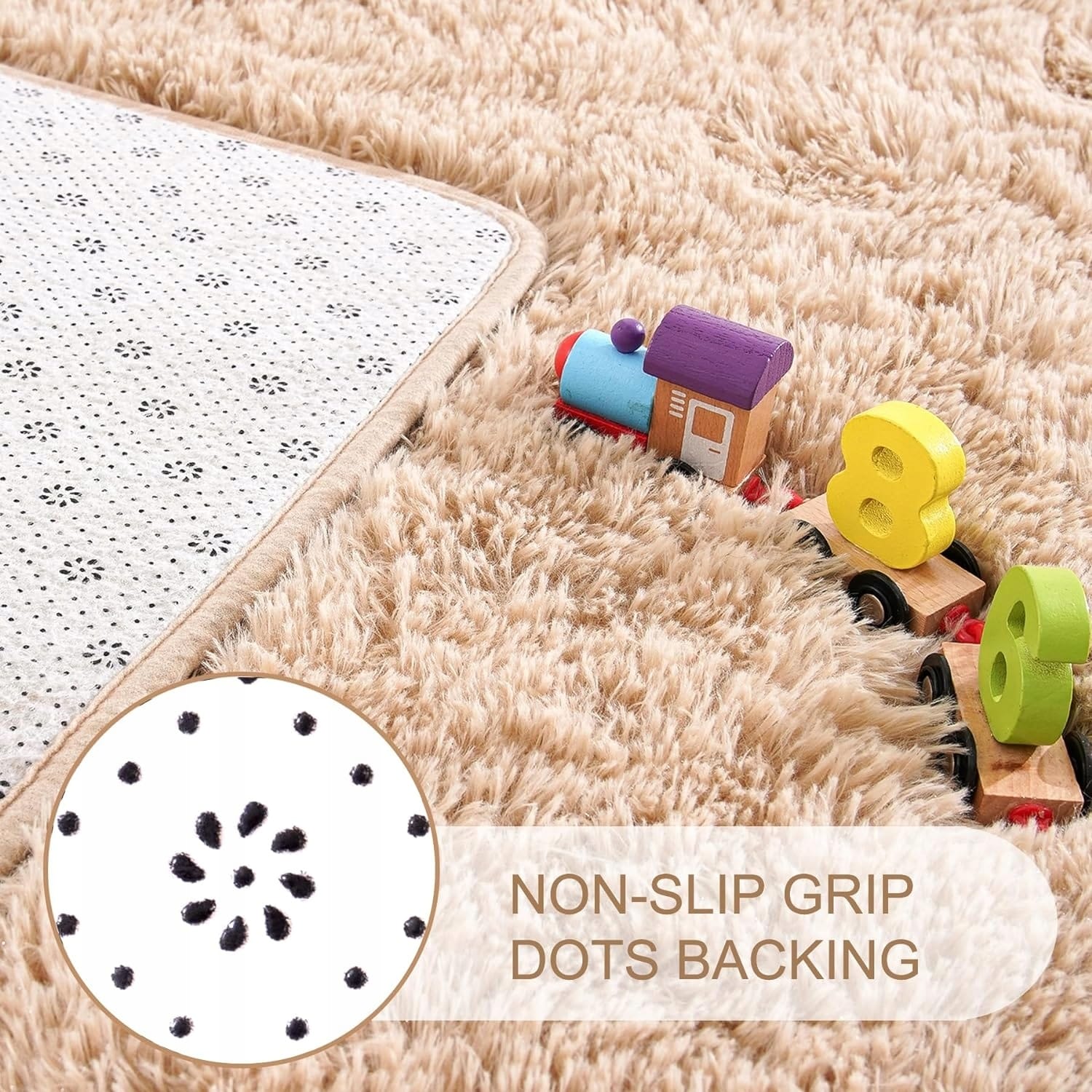 Tapis décoratif lavable de grande taille pour chambre d'enfant - 8' x 10'