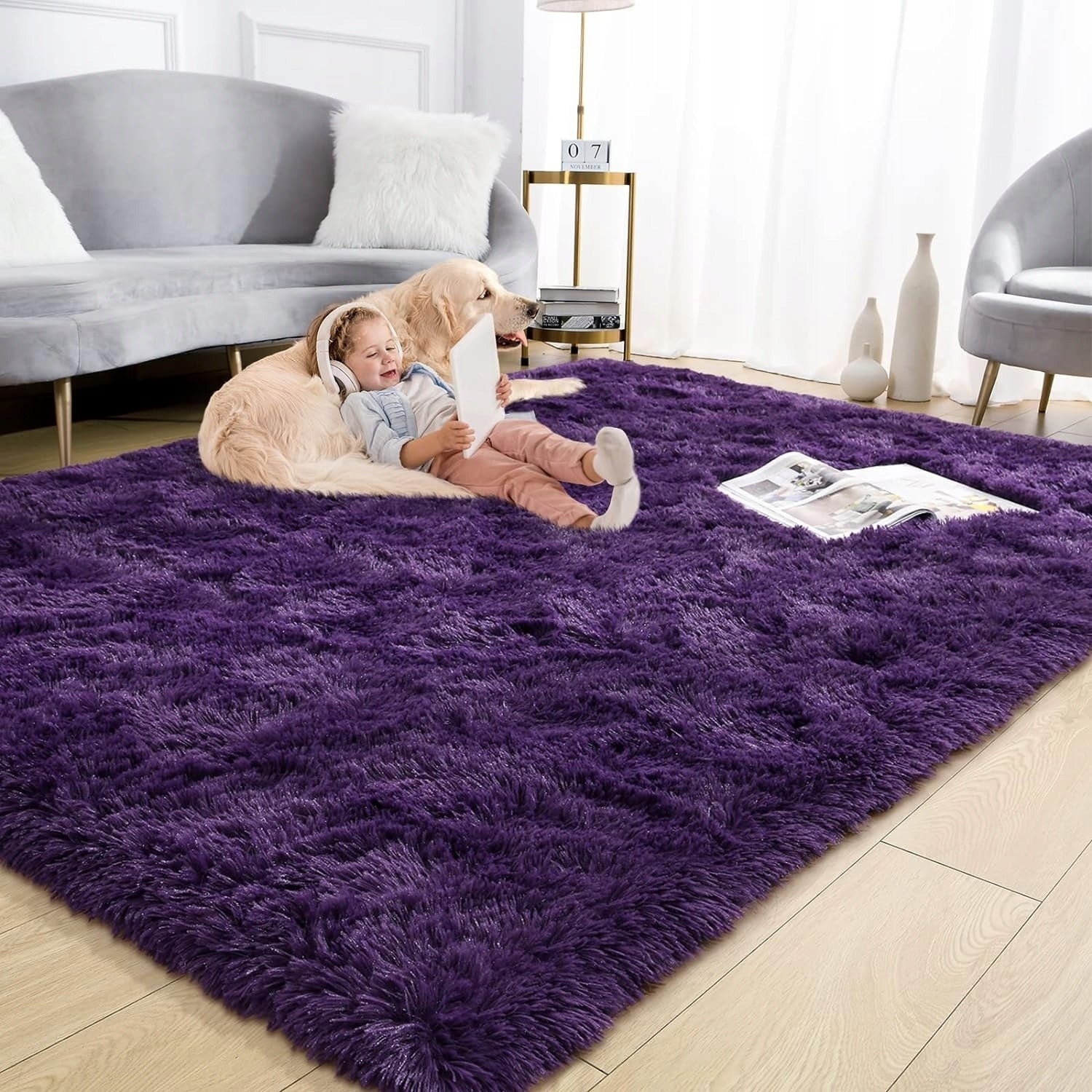 Tapis décoratif lavable de grande taille pour chambre d'enfant - 8' x 10'