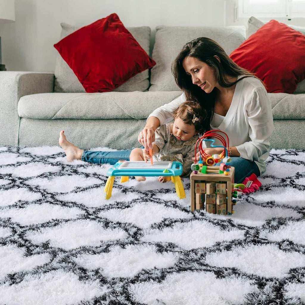Tapis décoratif lavable de grande taille pour chambre d'enfant - 8' x 10'