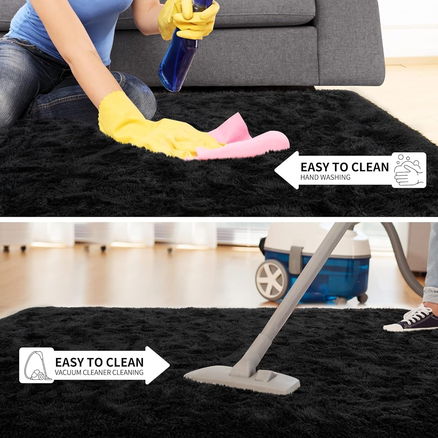 Tapis décoratif lavable de grande taille pour chambre d'enfant - 8' x 10'