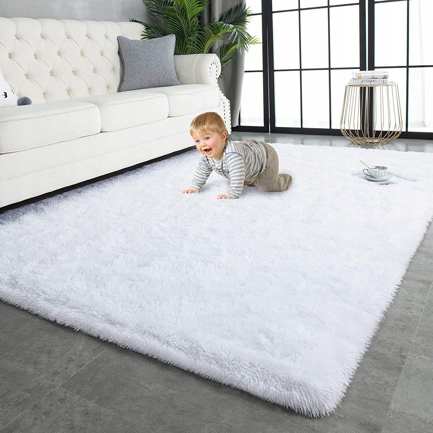 Tapis décoratif lavable de grande taille pour chambre d'enfant - 8' x 10'