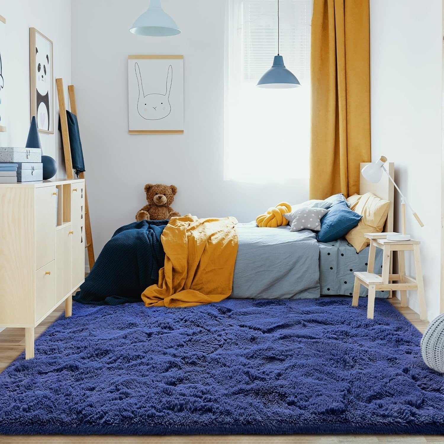 Tapis décoratif lavable de grande taille pour chambre d'enfant - 8' x 10'