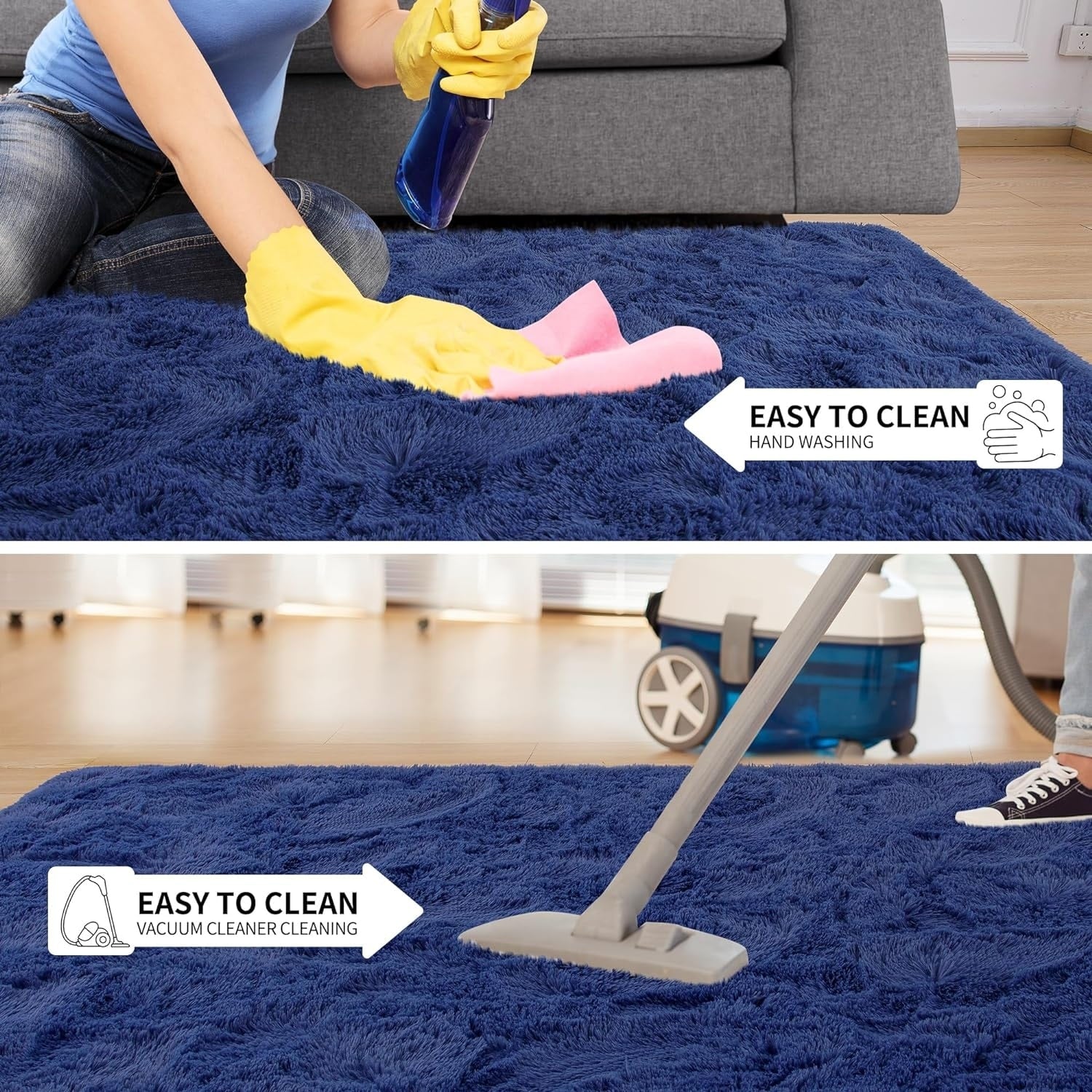 Tapis décoratif lavable de grande taille pour chambre d'enfant - 8' x 10'