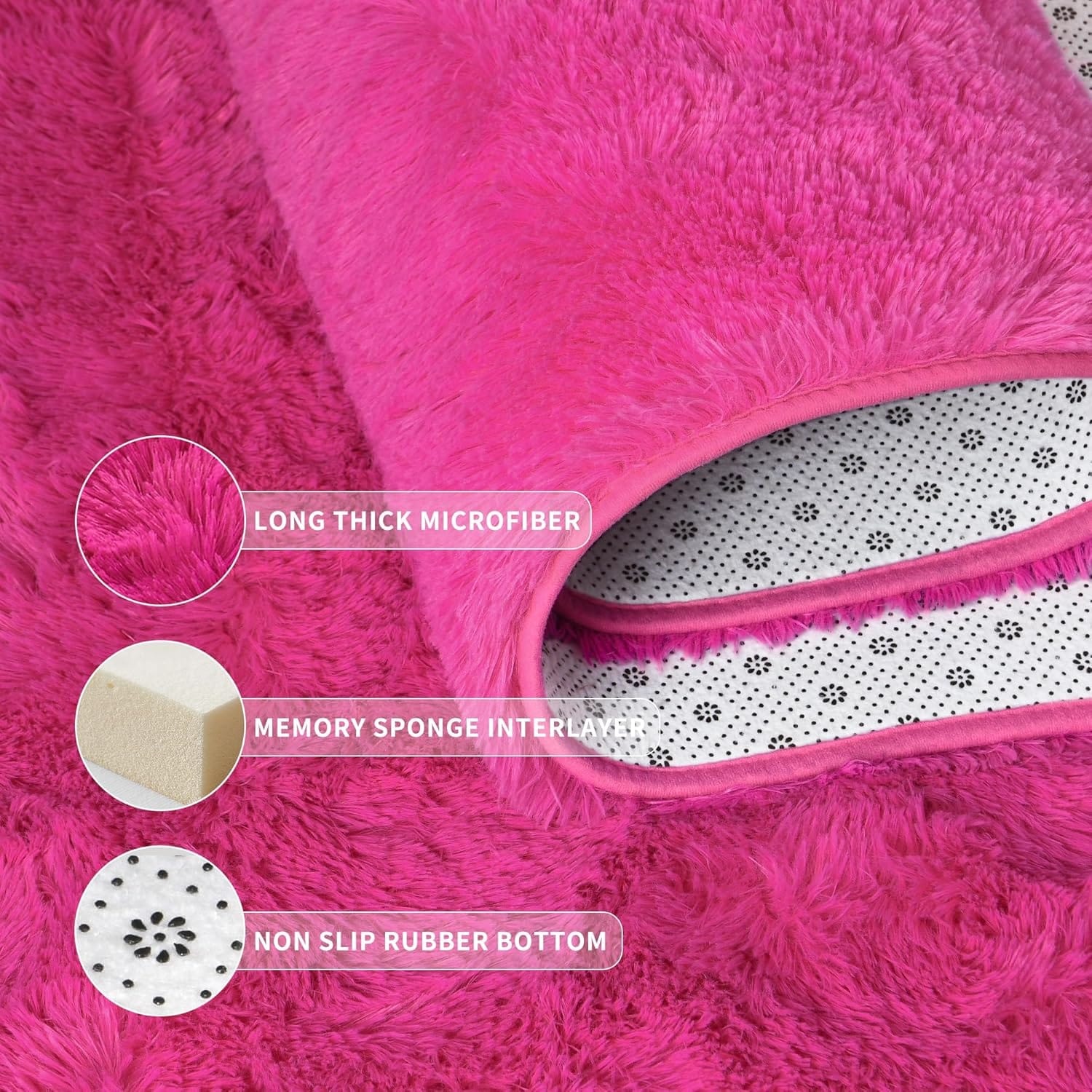 Tapis décoratif lavable de grande taille pour chambre d'enfant - 8' x 10'