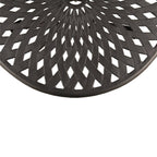 Ensemble bistro 3 pièces pour patio extérieur en treillis, couleur sable noir