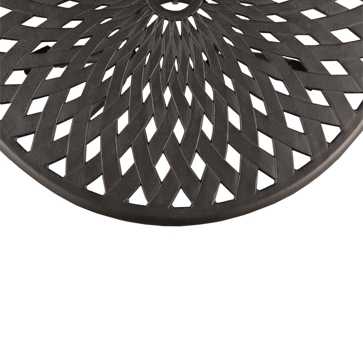 Ensemble bistro 3 pièces pour patio extérieur en treillis, couleur sable noir