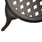 Ensemble bistro 3 pièces pour patio extérieur en treillis, couleur sable noir