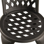 Ensemble bistro 3 pièces pour patio extérieur en treillis, couleur sable noir