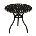 Ensemble bistro 3 pièces pour patio extérieur en treillis, couleur sable noir