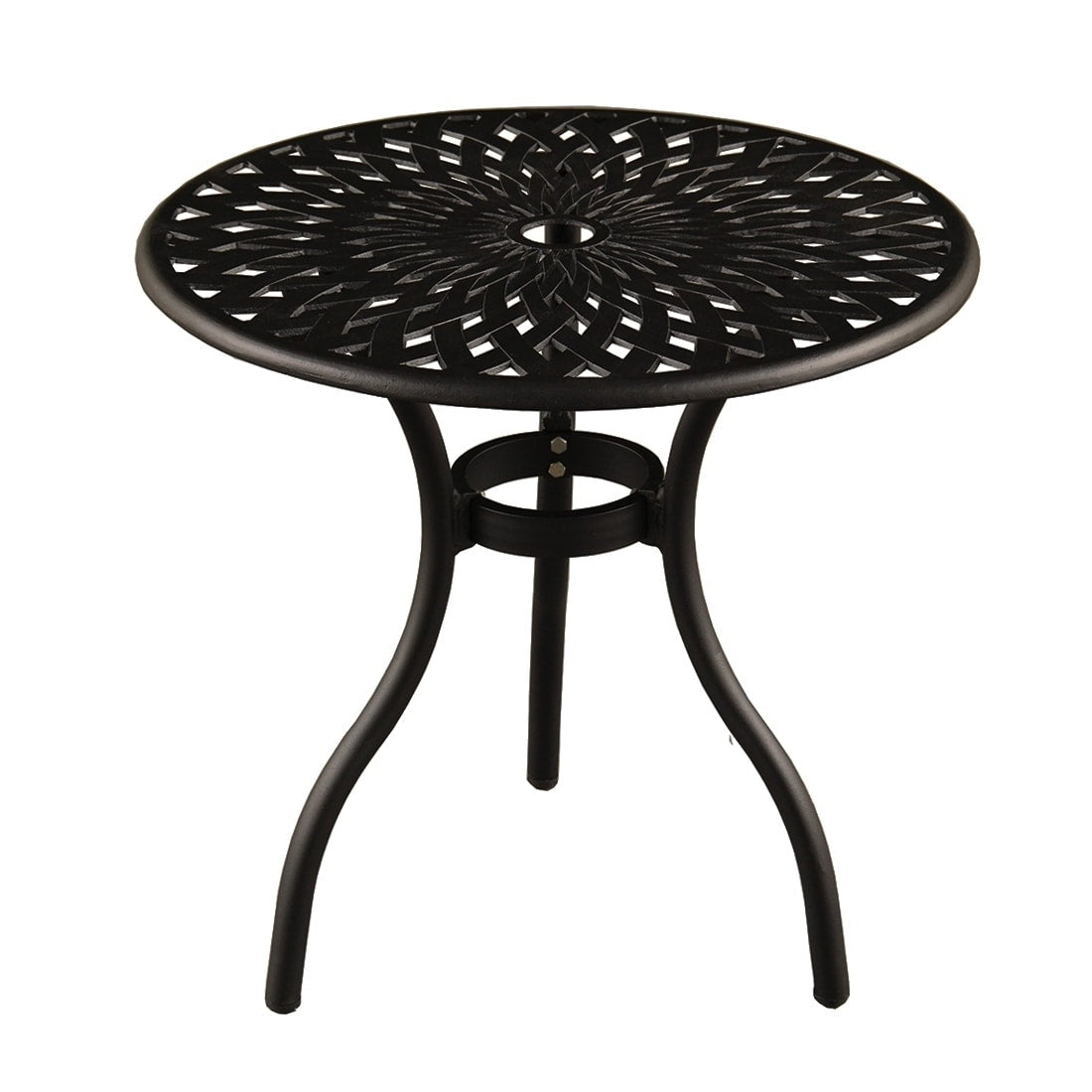 Ensemble bistro 3 pièces pour patio extérieur en treillis, couleur sable noir