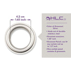 HLC.me Rideaux occultants à œillets géométriques à motif treillis, occultants et thermiques, lot de 2