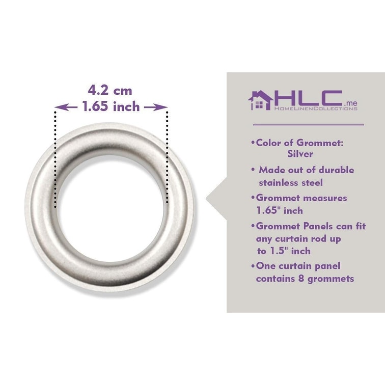 HLC.me Rideaux occultants à œillets géométriques à motif treillis, occultants et thermiques, lot de 2