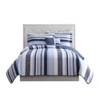 Ensemble de courtepointe 3 pièces My World Mason Stripe avec coussin décoratif en prime