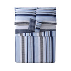 Ensemble de courtepointe 3 pièces My World Mason Stripe avec coussin décoratif en prime