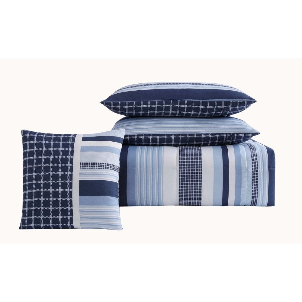 Parure de couette My World Mason Stripe avec oreiller décoratif en prime