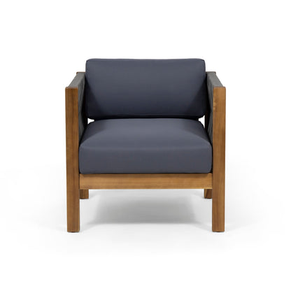 Fauteuil club d'extérieur en bois d'acacia et corde Laurel par Christopher Knight Home