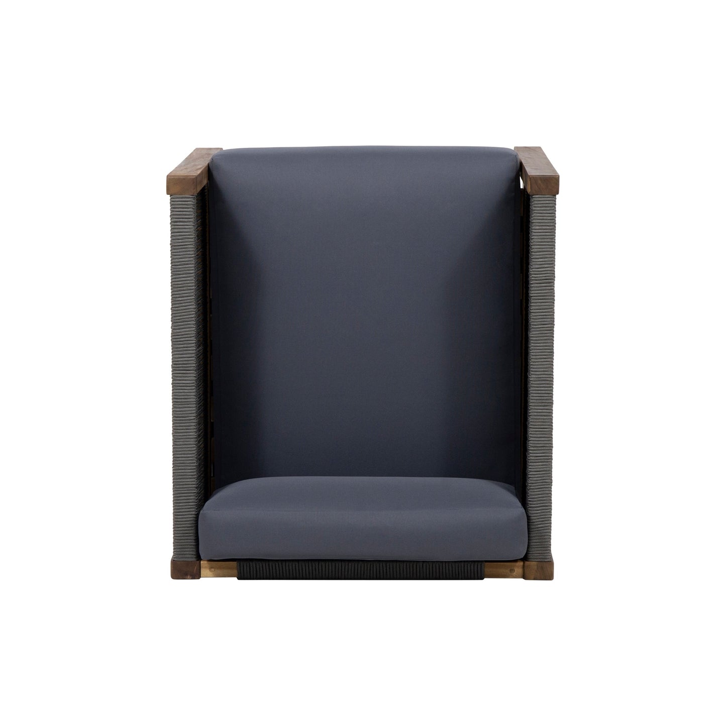 Fauteuil club d'extérieur en bois d'acacia et corde Laurel par Christopher Knight Home
