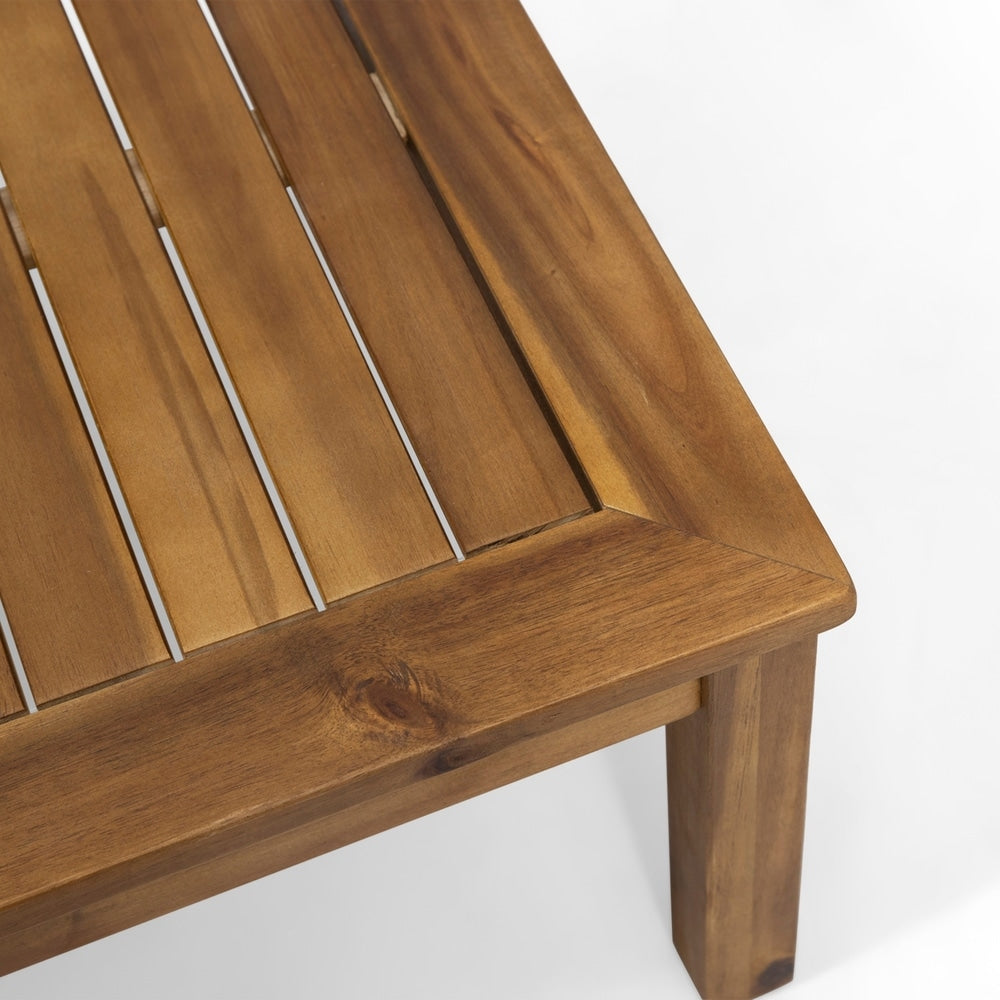 Ensemble de salon de jardin moderne en bois d'acacia Laurel, 4 pièces, par Christopher Knight Home