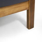 Ensemble de salon de jardin moderne en bois d'acacia Laurel, 4 pièces, par Christopher Knight Home