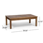 Ensemble de salon de jardin moderne en bois d'acacia Laurel, 4 pièces, par Christopher Knight Home