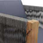 Ensemble de salon de jardin moderne en bois d'acacia Laurel, 4 pièces, par Christopher Knight Home