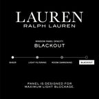 Panneau de rideau simple occultant à languette arrière et passe-tringle Lauren Ralph Lauren Waller