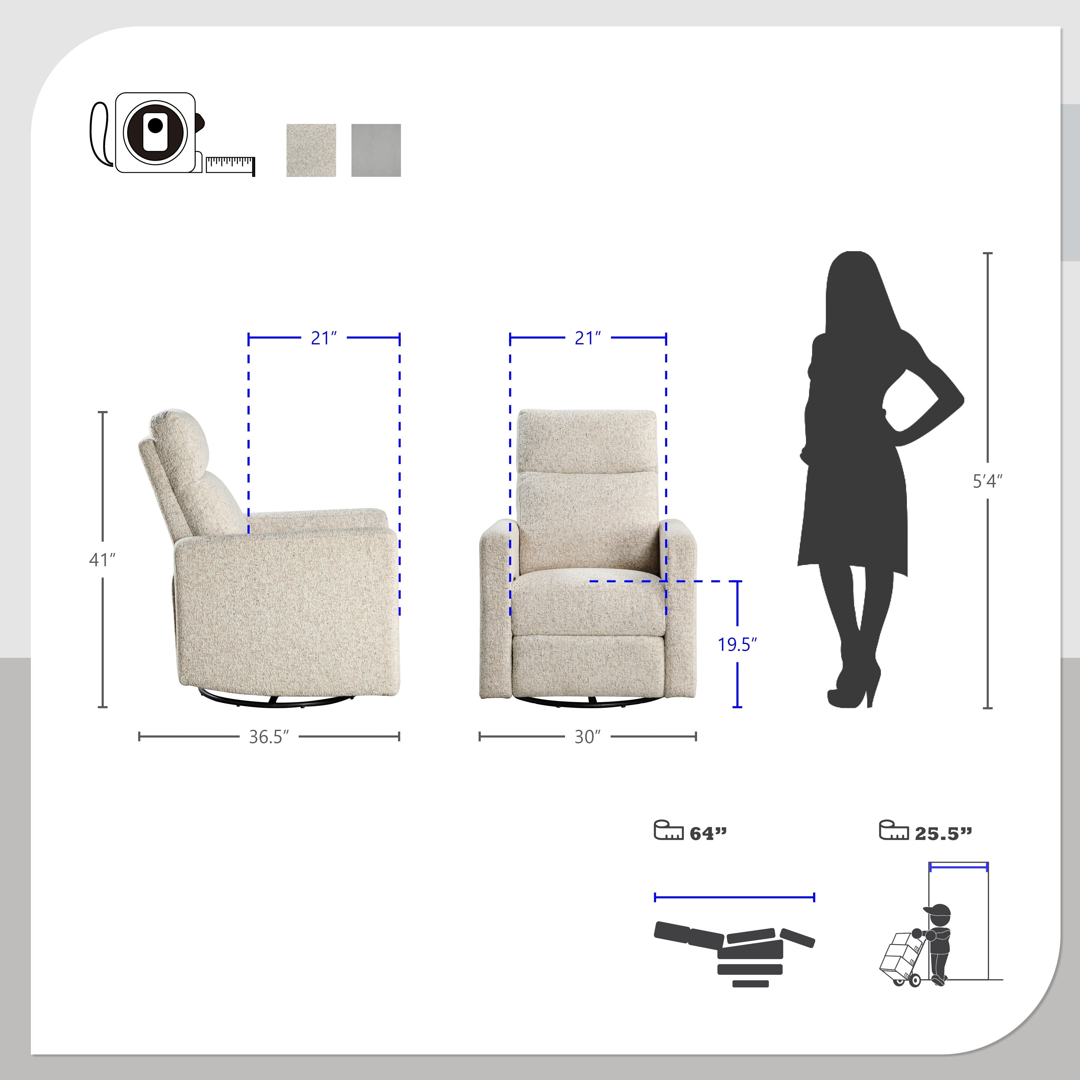Fauteuil inclinable pivotant Lavra