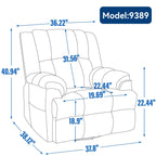 Fauteuil inclinable pivotant en tissu Lazy Boy, grand fauteuil inclinable manuel rembourré avec accoudoirs et dossier coussinés