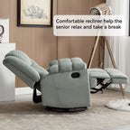 Fauteuil inclinable pivotant en tissu Lazy Boy, grand fauteuil inclinable manuel rembourré avec accoudoirs et dossier coussinés