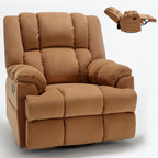 Fauteuil inclinable pivotant en tissu Lazy Boy, grand fauteuil inclinable manuel rembourré avec accoudoirs et dossier coussinés